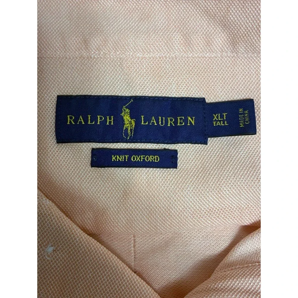 Ralph Lauren Men’s Polo Peach Shirt Size XLT